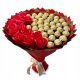  Süßer Blumenstrauß aus Ferrero und Rosen. Geschenk zum Geburtstag, Namenstag, Hochzeit, Hochzeitstag