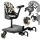  Erweiterungsbett für den X Rider Kinderwagen, schwarz + Kissen für das Bett