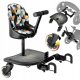  Erweiterungsbett für den X Rider Kinderwagen, schwarz + Kissen für das Bett