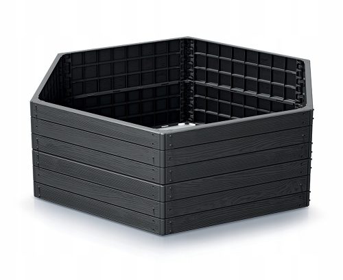  Prosperplast Blumentopf 148 cm x 129 x 25 cm, Kunststoff in Grau- und Silbertönen