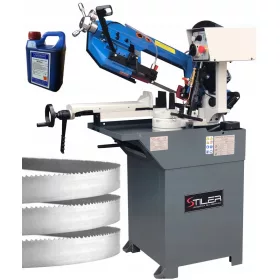   BANDSÄGE STILER BS-170G METALLSCHNEIDEMASCHINE 400 V 210 MM 3 KOSTENLOSE BÄNDER