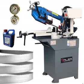   BANDSÄGE-METALLSCHNEIDEMASCHINE BS170G 400 V + TENSIMETER + 3 KOSTENLOSE BÄNDER