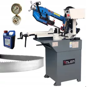   BANDSÄGE-METALLSCHNEIDEMASCHINE BS170G 400 V + TENSIMETER + 1 KOSTENLOSES BAND