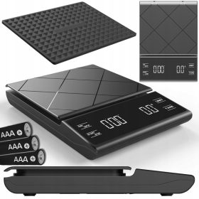    ARSA GO ACCURATE Küchenwaage JUBILER BREWING STOPPUHR BATTERIEBETRIEB schwarz 3 kg