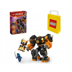    LEGO Ninjago Coles Erdelementar-Roboter 71806 + LEGO Papier-Geschenktüte mittlerer Größe M 41x34x12 cm