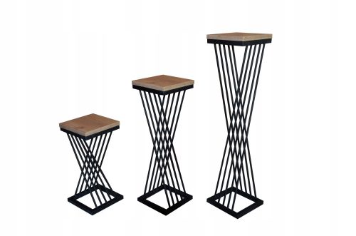 BLUMENSTÄNDER AUS HOLZ MARTECH Blumenständer 80 cm Metall