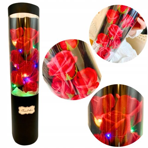 LEUCHTENDER ROSENSTRAUSS VALENTINSTAG ROSEN ALS GESCHENK FRAUENTAG + LED