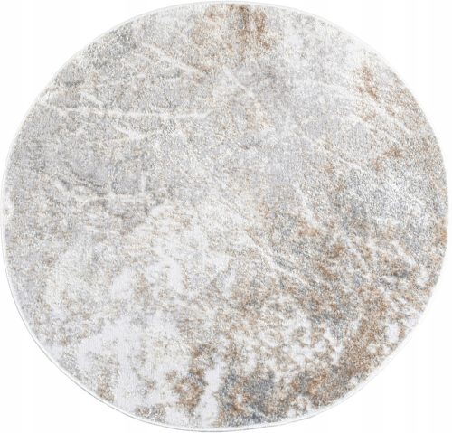  GLAMOUR-TEPPICH, BEIGE, ZIMMER, WEICH, RUND, MODISCHES MUSTER, MARMOR, 120 cm, GRAU