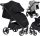  Carrello Bravo Pure Black Kinderwagen + Regenschutz für den Caretero Kinderwagen