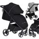  Carrello Bravo Pure Black Kinderwagen + Regenschutz für den Caretero Kinderwagen