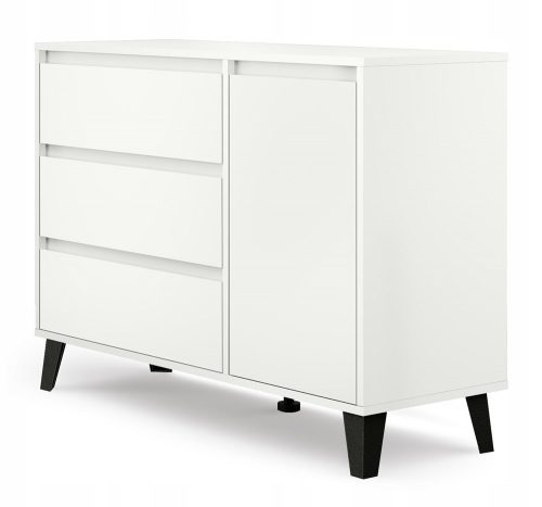  TopEshop Scandi 1D3S Kommode 110 x 39 x 78,5 cm weiß weiß
