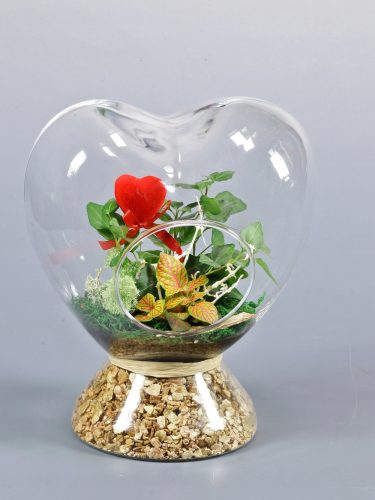 Wald im Glas Wald im Glas, fertige Komposition, Herz, Geschenk, Valentinstag, Omatag