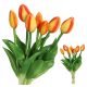Künstliche Blumen und Früchte TULPEN TULPENSTRAUSS GUMMIBESCHICHTET GUMMI SILIKON WIE LIVE 7STK