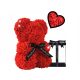 Teddybär aus Rosen mit Springos-Box 25x17x16 cm rot