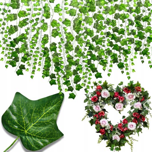 Künstliche Blumen und Früchte KÜNSTLICHER Efeu FÜR BALKONGIRLANDE DEKORATIVE KÜNSTLICHE BLÄTTER BLUMEN 50 Meter