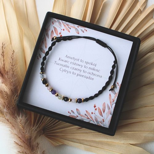  Verstellbares Armband. Steine für Liebe, Glück, Frieden, Geld
