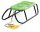  PROSPERPLAST LITTLE BEETLE Große Schlittenrutsche, Seil, Kufen für Kinder, grün