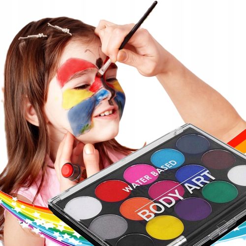 FARBEN ZUM BEMALEN VON GESICHTS-KÖRPER-FARBEN, Set 15 Farben