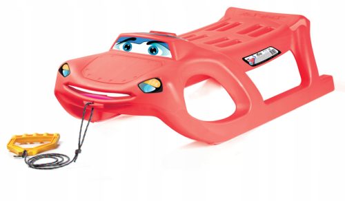  PROSPERPLAST ZIGI-ZET Schlittenrutsche, Seil, Kufen, rotes Auto