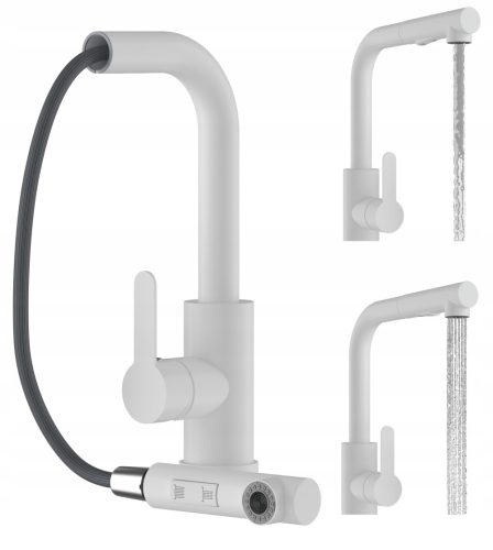 Granitan EBRO weißer Stand-Küchenarmatur