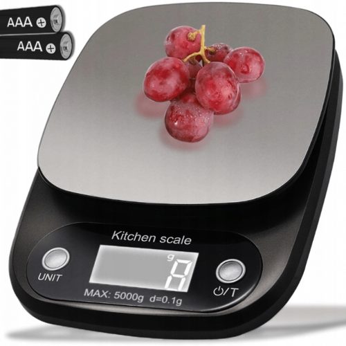  ARSA GO Küchenwaage TARE 5 kg GENAU FÜR DIE KÜCHE ZU HAUSE PFUND TARE Silber/Grau 5 kg