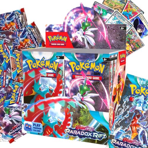  POKéMON-SAMMLERKARTEN-MEGA-BOX, GROSSE PARADOX-RIFT-SET, 360 STÜCK + 2× POKéMON-OBSIDIAN-FLAMMEN-KARTEN, TASCHE MIT 10 KARTEN