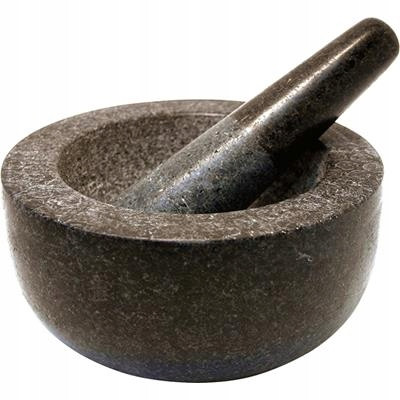 Gewürzmühle Granitmörser 18 cm mit Stößel