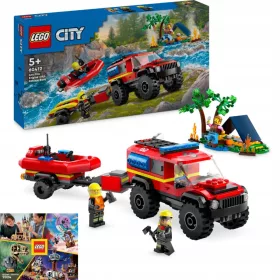    60412 4X4 FEUERWEHRWAGEN MIT RETTUNGSBOOT + LEGO KATALOG 2024 NEU