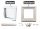 Warmweißes PVC-Fenster, rechts, 50x50, 500x500, Set