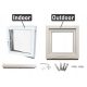 Warmweißes PVC-Fenster, rechts, 50x50, 500x500, Set