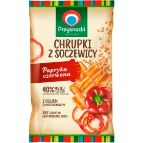   Przysnacki Linsen-Snacks mit Roter Paprikageschmack 80g - 12er Pack