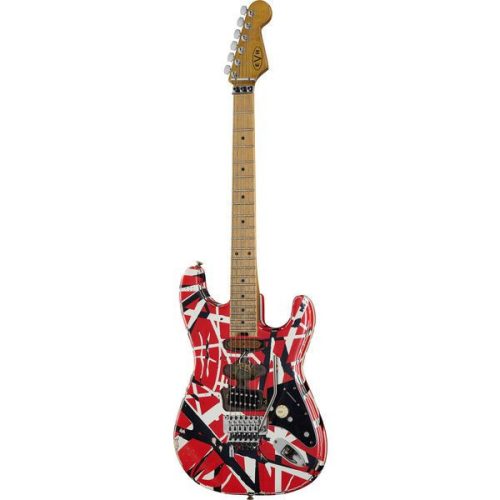  EVH Frankie Stripe MN Relic R/W/B Strat E-Gitarre