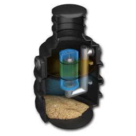   Erdölabscheider 1,5l/mit Mini Slim Absetzbehälter für die Werkstatt