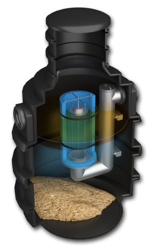 Erdölabscheider 1,5l/mit Mini Slim Absetzbehälter für die Werkstatt