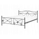  Beliani RODEZ Metall-Doppelbett 140x200 schwarz