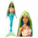  BARBIE-MEERJUNGFRAU-PUPPE, türkisfarbener Schwanz, türkisfarbenes und gelbes Haar HRR03