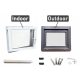 Fenster Anthrazit PVC Links 60x40 Set + Fensterbank 600x400