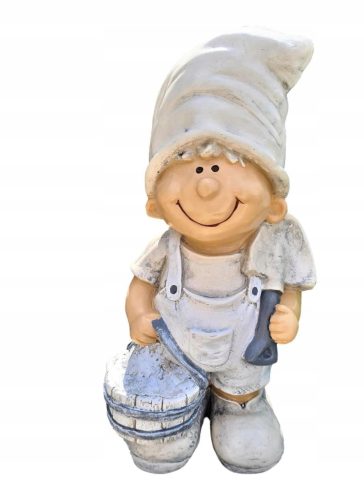  GIPSFIGUR - ELFINISCHER JUNGE MIT SCHAUFEL