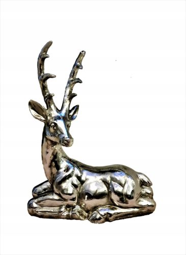  GARTENFIGUR SILBERNES RENTIER HIRSCH III Design