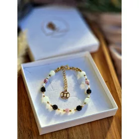    DAMENARMBAND aus Natursteinen für das Sternzeichen Zwillinge