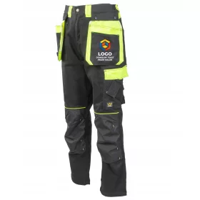   Lange Arbeitshose von Pixgraf Studio mit Logo-Print, 1950er Jahre