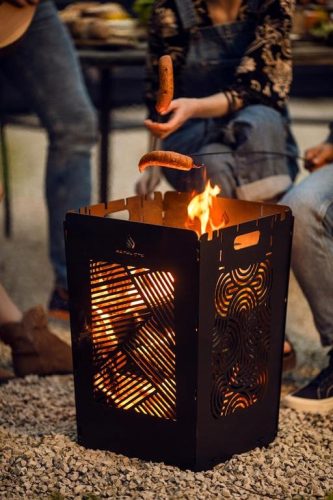 Holzkohlegrill - Gartenkamin 35 cm, Länge 35 cm