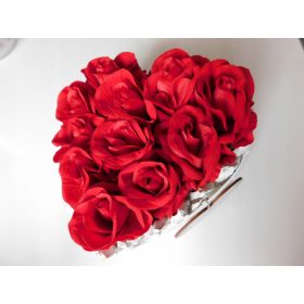  Kopfschmuck-Grabkomposition, Friedhof, Herz mit Rosen