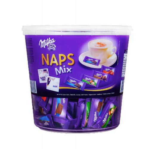 Milka Mini Schokoladen Naps Mix - Verschiedene Geschmacksrichtungen, 1kg, 207 Stück