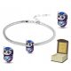  Silberarmband 19-22 cm + CHARMS EULE EULENHERZ Geschenk BC357