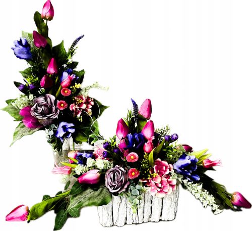 Künstliche Blumen und Früchte Grabdekoration + Blumenstrauß
