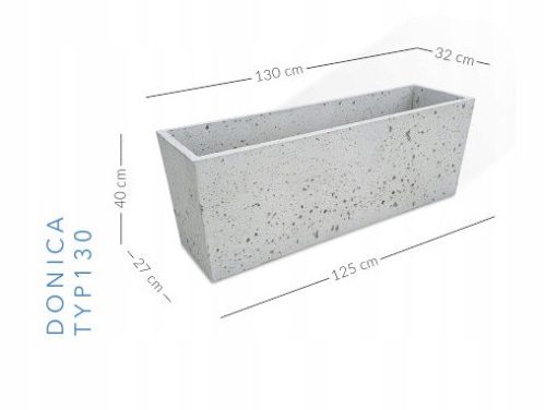 Töpfe und Pflanzgefäße für den Außenbereich und den Garten PASOŃ Blumentopf 130 cm x 32 x 40 cm Beton
