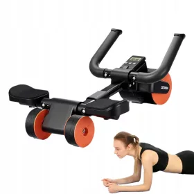  Bauchmuskeltrainingsrad Plank ABS-Rad mit Timer + Matte