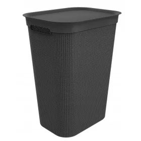  Rotho Wäschekorb 50l, schwarz