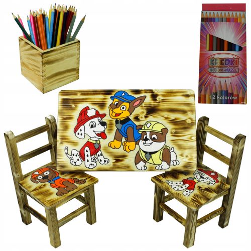  GESETZTER TISCH, SCHREIBTISCHSTÜHLE, KINDERSTÜHLE AUS HOLZ FÜR DAS ZIMMER